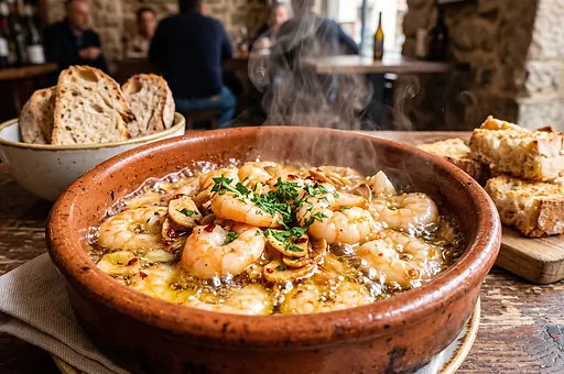 Gambas al ajillo - hiszpańskie krewetki czosnkowe