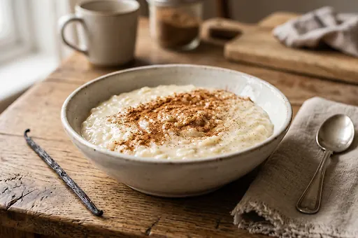 Vanilla and Cinnamon Rice Pudding