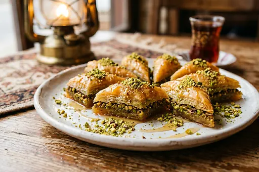Baklava s pistáciami a medom