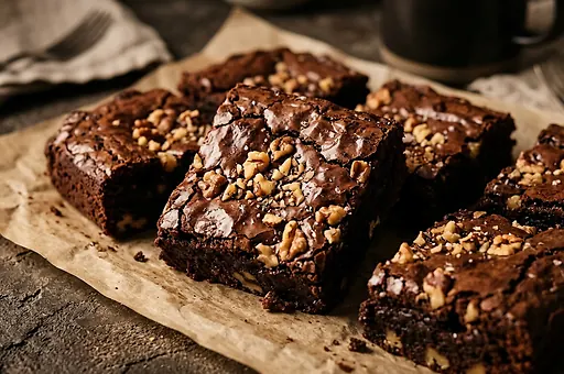 Čokoládové brownies s ořechy