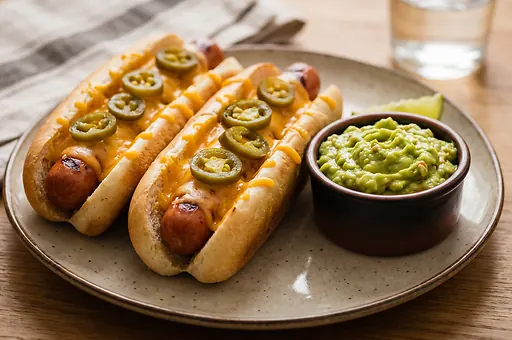 Meksykański hot dog z guacamole
