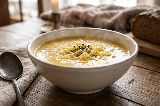 Garlic cheese soup