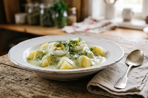 Czech Dill Sauce with Egg and Potatoes