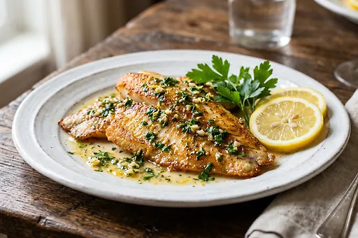 Pan-fried Pangasius with Herbs, Lemon and Garlic