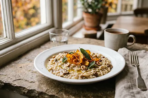 Kremowe risotto z borowikami porcini