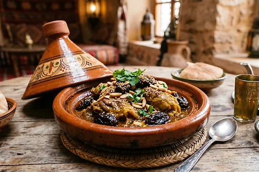 Moroccan Lamb Tajine with Dried Plums