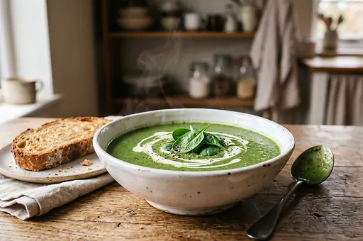 Creamy spinach soup