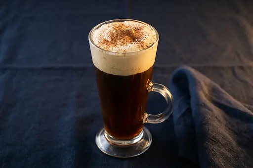 Irish Coffee with Whiskey and Cream