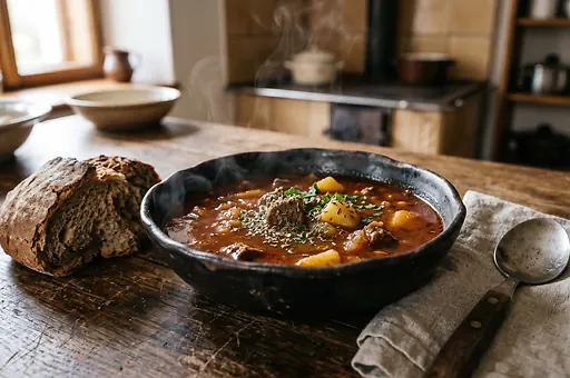 Gulášovka, Czech Beef Goulash Soup