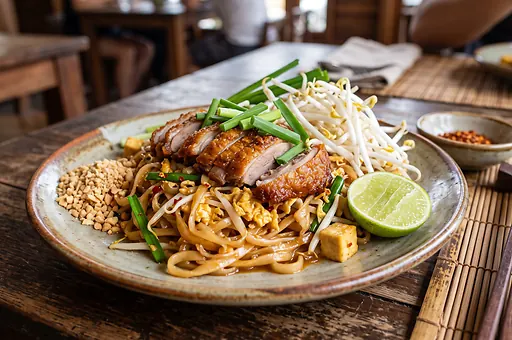 Pad thai s kachnou