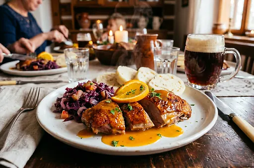 Roast Duck with Oranges and Citrus Sauce