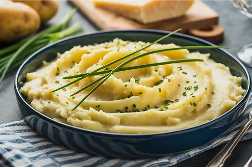 Creamy mashed potatoes with Parmesan