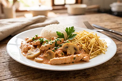 Brazilian chicken stroganoff