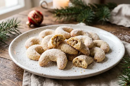Vanilla crescent cookies