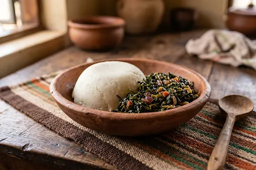 Traditional Kenyan maize porridge ugali