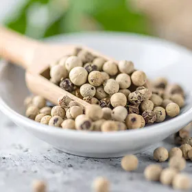 White pepper - mild spice for light dishes