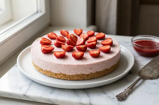 No-Bake Strawberry Cheesecake