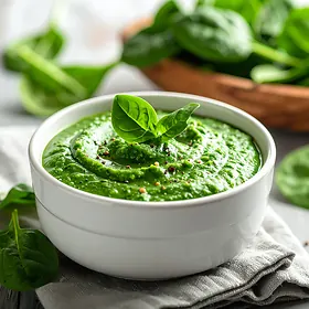 Spinach purée