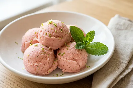Strawberry Lime Sorbet