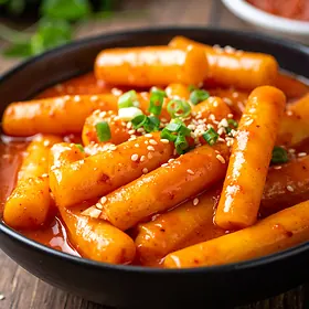 Tteokbokki - spicy rice cakes