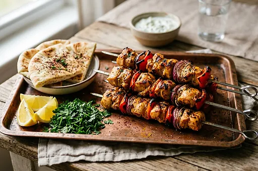 Libańskie szaszłyki z kurczaka shish taouk