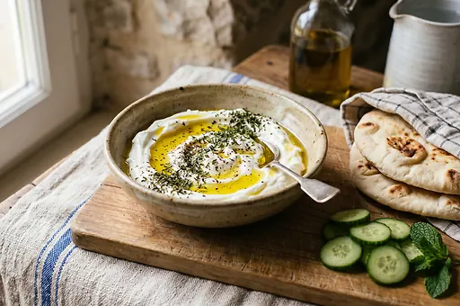 Creamy Labneh with Olive Oil