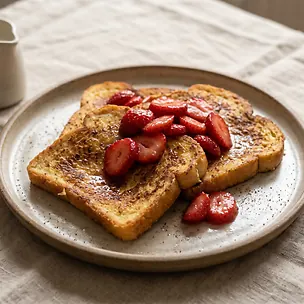 Tost francuski z truskawkami