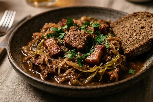 Bigos with Sauerkraut and Pork