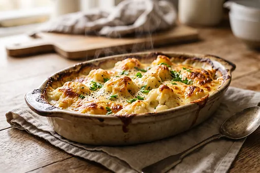 Baked Cauliflower Cheese