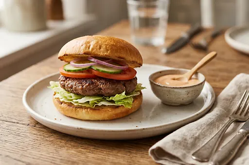 Soczysty domowy burger