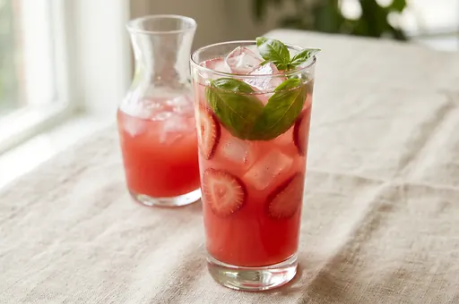 Truskawkowa lemoniada z bazylią