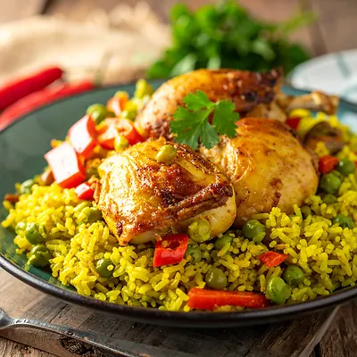 Arroz con Pollo - Peruvian chicken with rice