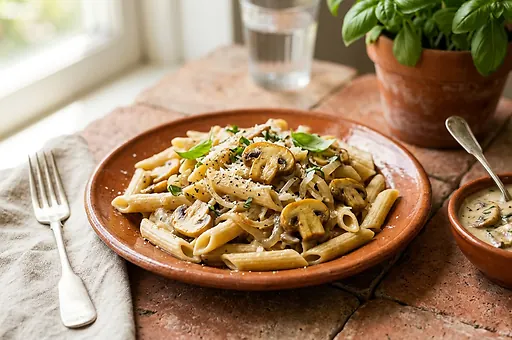 Creamy Penne with Mushrooms