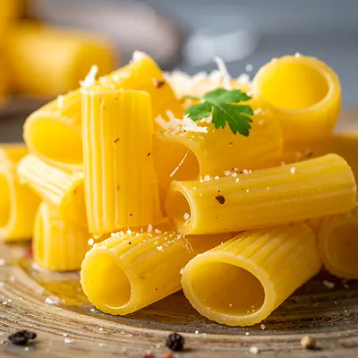 Rigatoni - ridged tube pasta from Italy