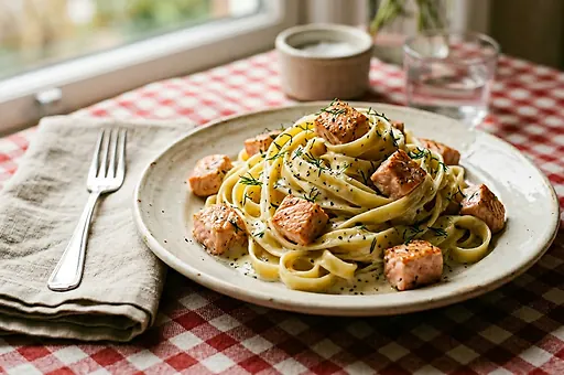 Creamy Tagliatelle with Salmon