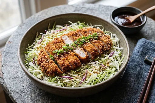 Tonkatsu with Cabbage Salad