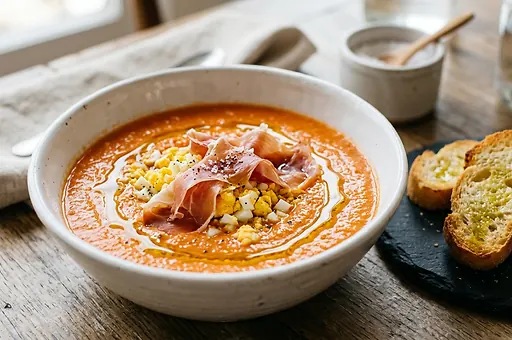 Salmorejo Tomato Soup with Egg