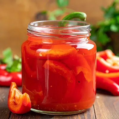 Červená paprika sterilovaná