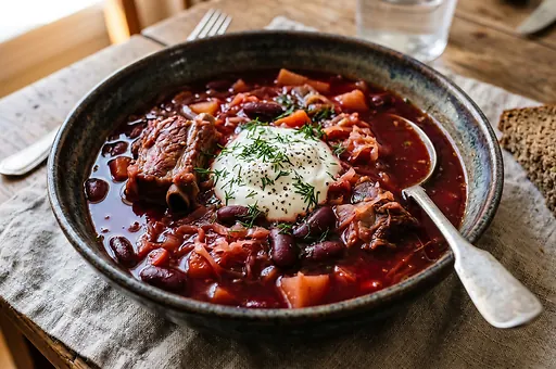 Smoked Borscht with Beans