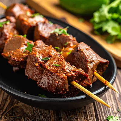 Anticuchos - peruwiański grillowany street food