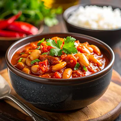 Fasola w sosie chilli