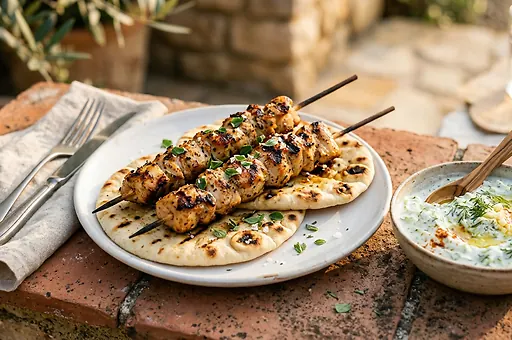 Grilované kuřecí souvlaki
