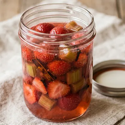 Kompot truskawkowo-rabarbarowy