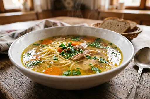 Rosół (Polish Chicken Noodle Soup)