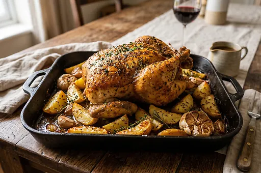 Roast Chicken with Potatoes