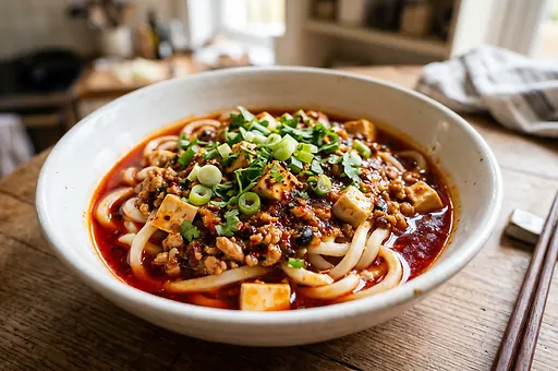 Mapo tofu udon