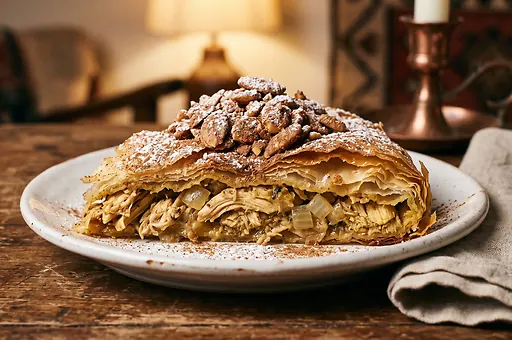 Moroccan Pastilla with Chicken and Almonds
