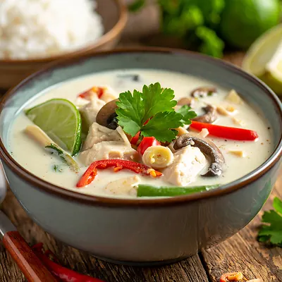 Tom Kha Gai - tajska zupa kokosowa