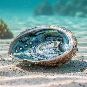 Abalone, sea mollusc with a pearly shell