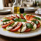 Sałatka caprese z pomidorami i mozzarellą